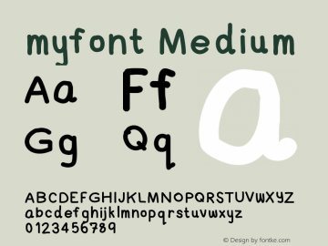 myfont Version 001.000图片样张