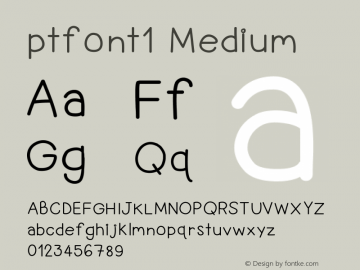 ptfont1 Version 001.000图片样张