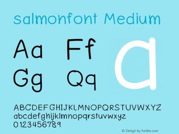 salmonfont Version 001.000图片样张