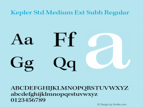 Kepler Std Medium Ext Subh Regular Version 1.009;PS 001.000;Core 1.0.38;makeotf.lib1.6.5960图片样张