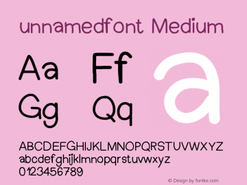 unnamedfont Version 001.000图片样张