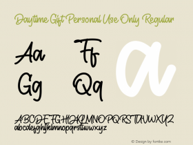 Daytime Gift Personal Use Only Version 1.00;January 8, 2021;FontCreator 11.0.0.2408 32-bit图片样张