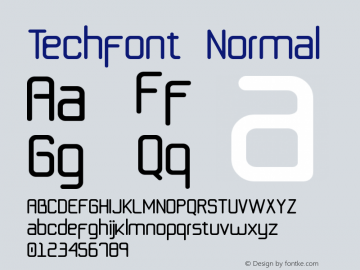 Techfont Version 1.0图片样张