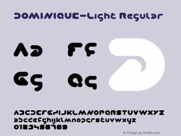 DOMINIQUE-Light Version 1.00;February 8, 2021;FontCreator 11.5.0.2430 64-bit图片样张