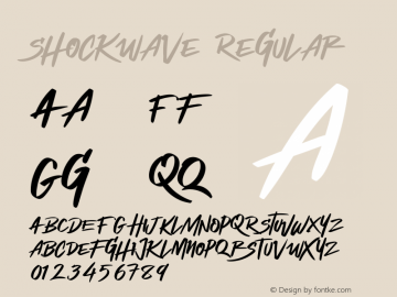 Shockwave Version 1.001;Fontself Maker 3.5.3图片样张