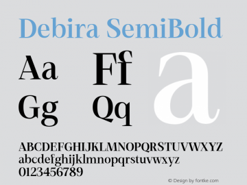 Debira SemiBold Version 1.001图片样张