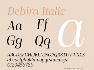 Debira Italic Version 1.001图片样张
