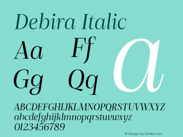 Debira Italic Version 1.000图片样张