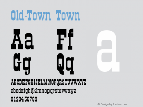 Old-Town Town Version 001.003 Font Sample