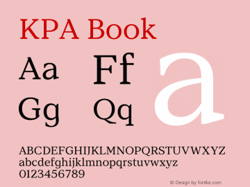 KPA Book Version 1.184; ttfautohint (v1.8)图片样张