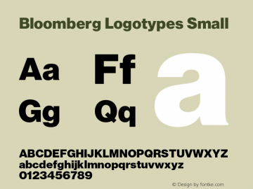 Bloomberg Logotypes Small Regular Version 1.001;PS 1.001;hotconv 1.0.72;makeotf.lib2.5.5900图片样张