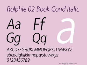 Rolphie Book Cond Italic Version 1.000 2019 initial release | web-TT图片样张