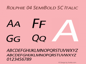 Rolphie SemiBold SC Italic Version 1.000 2019 initial release | web-TT图片样张