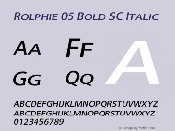 Rolphie Bold SC Italic Version 1.000 2019 initial release | web-TT图片样张