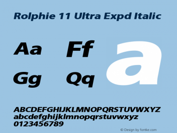 Rolphie Ultra Expd Italic Version 1.000 2019 initial release | web-TT图片样张