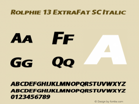 Rolphie ExtraFat SC Italic Version 1.000 2019 initial release | web-TT图片样张