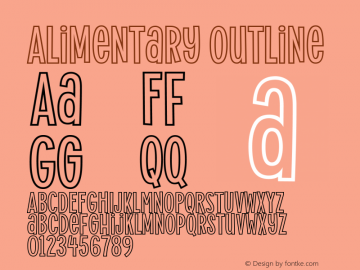 Alimentary Outline Regular Version 1.000 | w-rip DC20190705图片样张