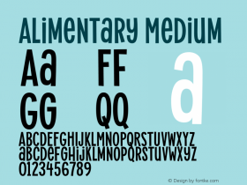 Alimentary Medium Regular Version 1.000 | w-rip DC20190705图片样张