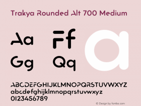 Trakya Rounded Alt 700 Medium Version 1.000 | web-TT图片样张