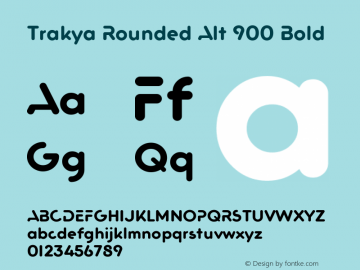 Trakya Rounded Alt 900 Bold Version 1.000 | web-TT图片样张