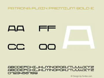 Patrona Plain Premium Bold E Version 1.000;FEAKit 1.0图片样张