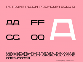 Patrona Plain Premium Bold D Version 1.000;FEAKit 1.0图片样张