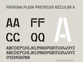 Patrona Plain Premium Regular A Version 1.000;FEAKit 1.0图片样张