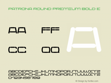 Patrona Round Premium Bold E Version 1.000;FEAKit 1.0图片样张