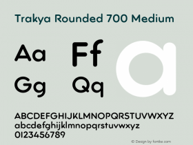 Trakya Rounded 700 Medium Version 1.000 | web-OT图片样张