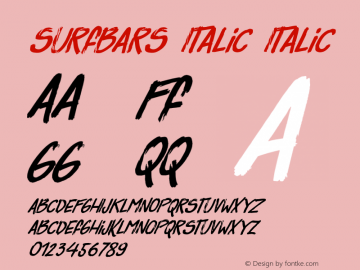 Surfbars-Italic Version 1.001;FEAKit 1.0图片样张
