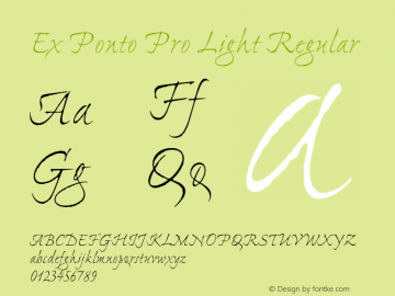 Ex Ponto Pro Light Regular Version 2.015;PS 2.000;hotconv 1.0.51;makeotf.lib2.0.18671 Font Sample