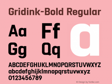 Gridink W05 Bold Version 1.003图片样张