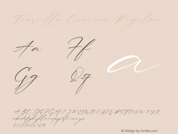 Trescilla Corinne Version 1.00;July 26, 2021;FontCreator 13.0.0.2683 64-bit图片样张