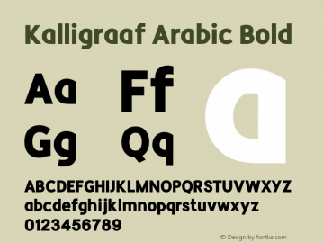 Kalligraaf Arabic Bold Version 1.00;May 5, 2020;FontCreator 12.0.0.2567 64-bit图片样张