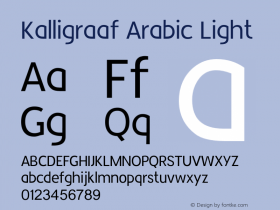 Kalligraaf Arabic Light Version 1.00;May 5, 2020;FontCreator 12.0.0.2567 64-bit图片样张