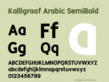 Kalligraaf Arabic SemiBold Version 1.00;May 5, 2020;FontCreator 12.0.0.2567 64-bit图片样张