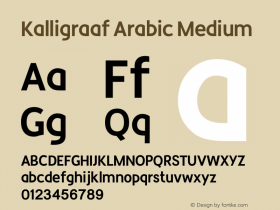 Kalligraaf Arabic Medium Version 1.00图片样张