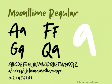 Moonllime Version 1.002;Fontself Maker 3.1.1图片样张