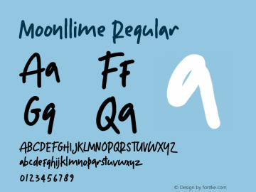 Moonllime Version 1.002;Fontself Maker 3.1.1图片样张