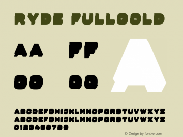 Ryde FullGold Version 1.002;Fontself Maker 3.3.0图片样张