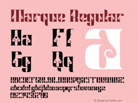 Marque Version 1.00;July 23, 2021;FontCreator 13.0.0.2681 64-bit图片样张