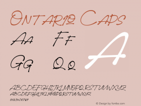 Ontario Caps Version 1.001;Fontself Maker 3.5.7图片样张