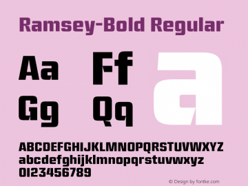 Ramsey W05 Bold Version 1.003图片样张