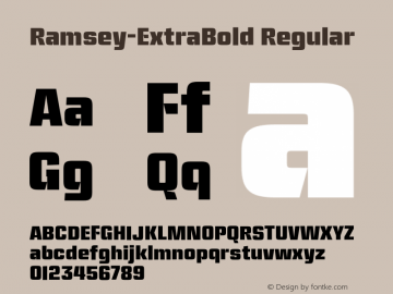 Ramsey W05 ExtraBold Version 1.003图片样张