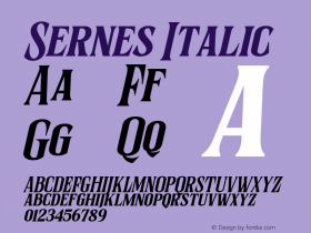 Sernes-Italic Version 1.000图片样张