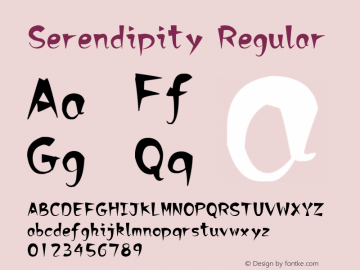 Serendipity Version 1.00;November 12, 2019;FontCreator 11.5.0.2422 32-bit图片样张