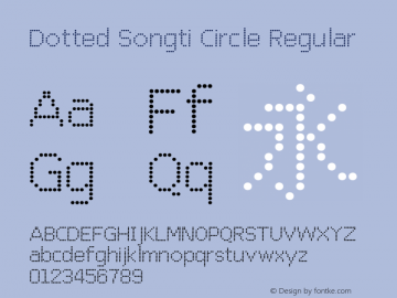 Dotted Songti Circle Regular 0.1图片样张