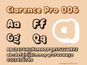 Clarence Pro 006 Version 1.000;hotconv 1.0.109;makeotfexe 2.5.65596图片样张