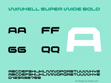 Winkell-SuperWideBold Version 1.000图片样张