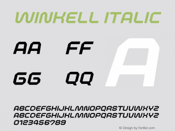 Winkell-Italic Version 1.000图片样张